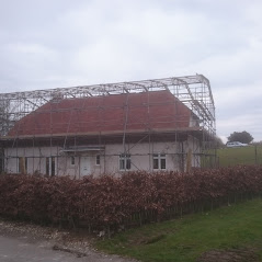 Temporary Roof Structure Chimney scaffolding by Wargent Scaffolding Ltd